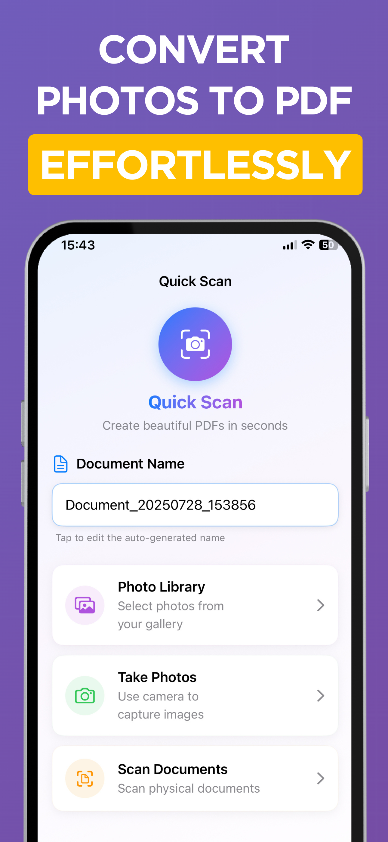 Quick Scan Interface